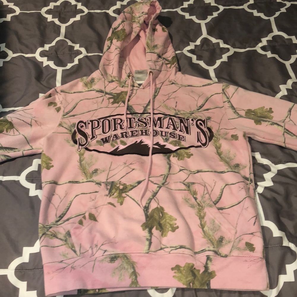 pink camouflage sports ware hoodie